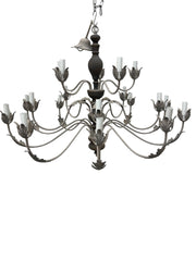 Kroonluchter met 20 lampen, rustiek