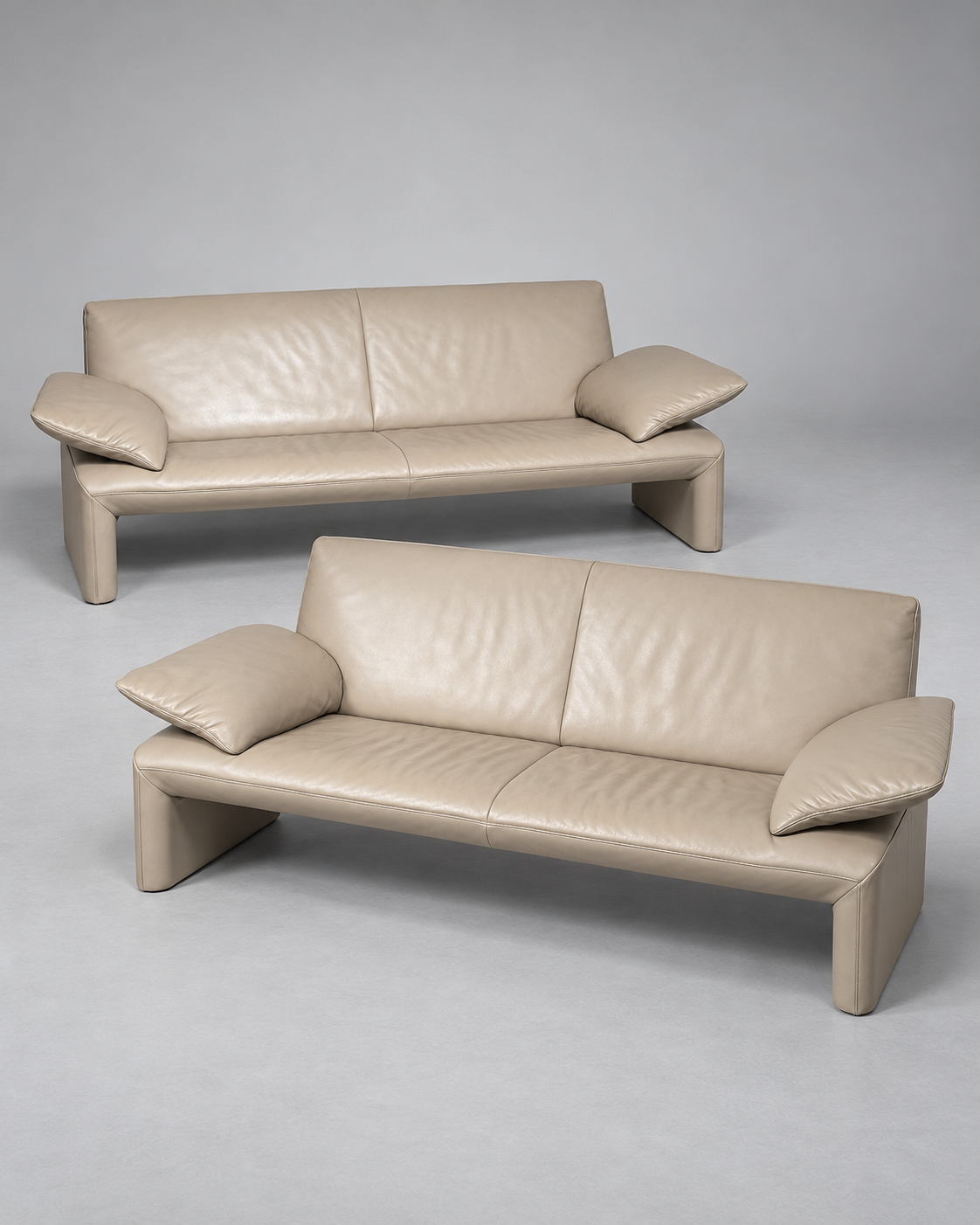 Jori Linea Sofa Set 3 + 2 Cream Leather