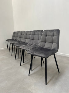 Grey velvet chair NEW