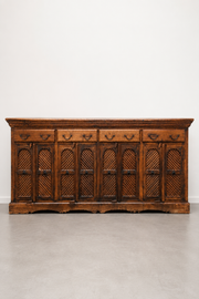 Antique Indian Sideboard with Lattice Doors