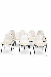 Joli Dining Chair – Black Frame with Pearl Leather - Price per piece