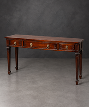 Neoclassical Console Table with Lion Head Handles