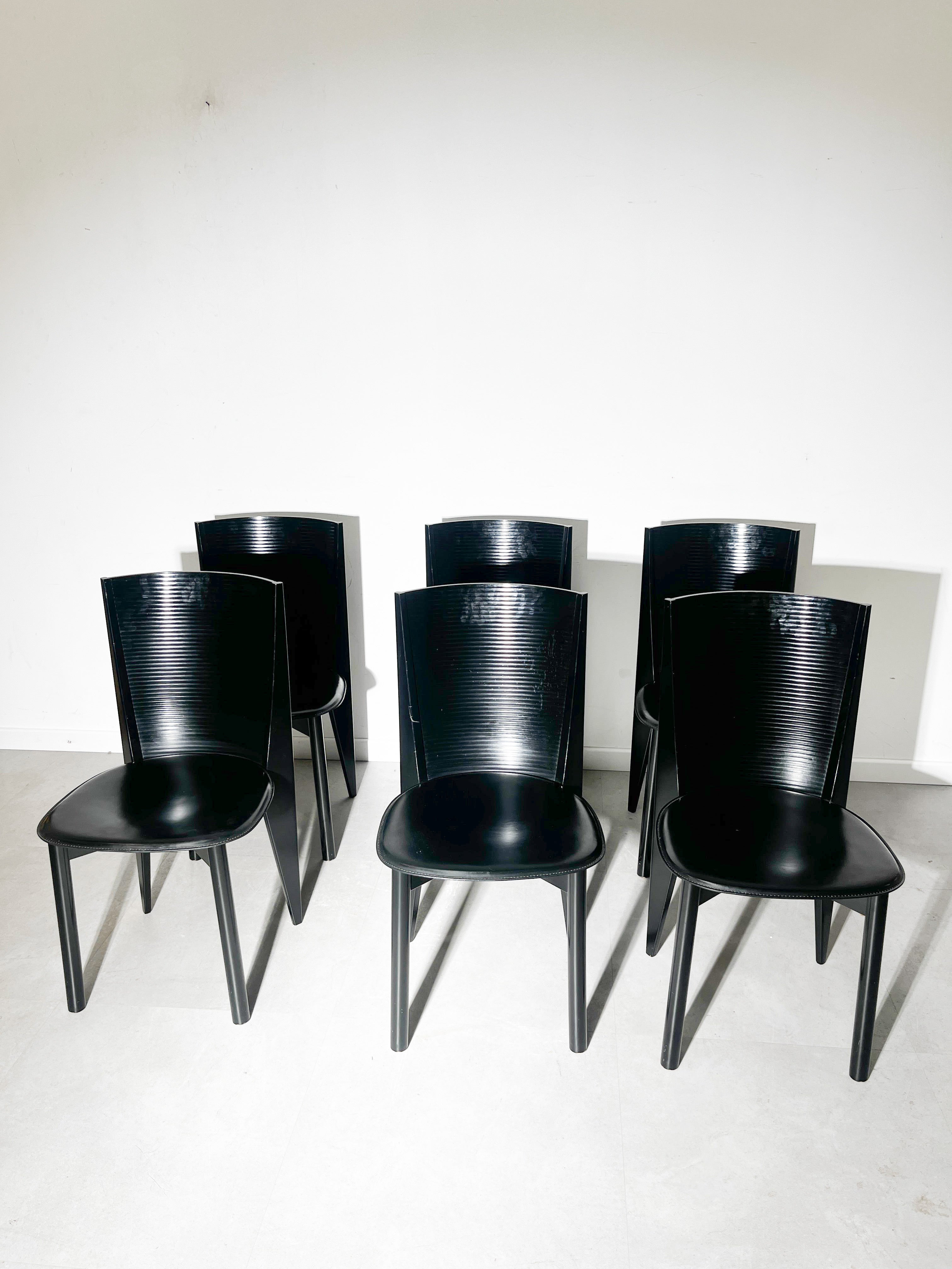 Ensemble de 6 chaises Calligaris