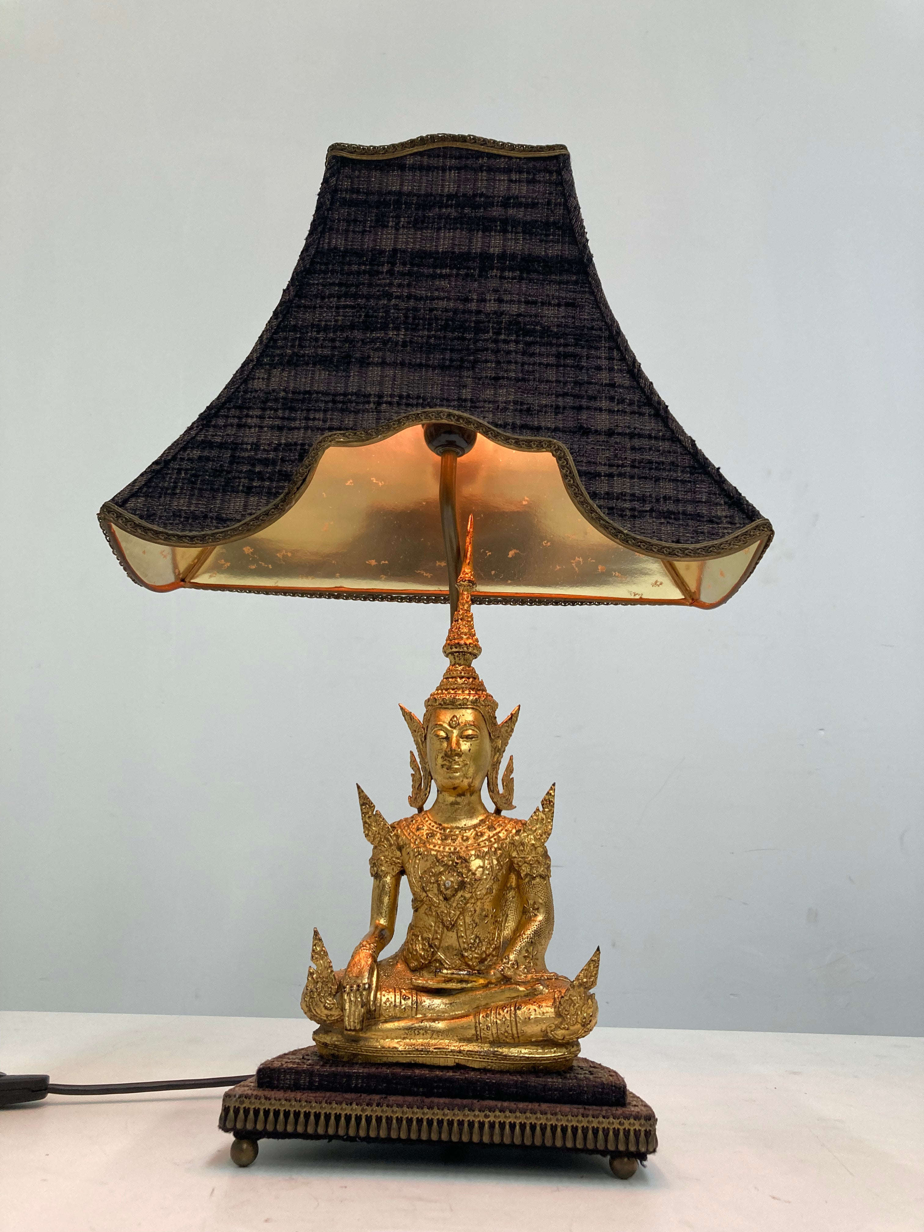 Bronze Buddha Table Lamp
