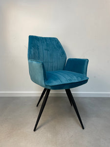 Velvet armchair rotatable