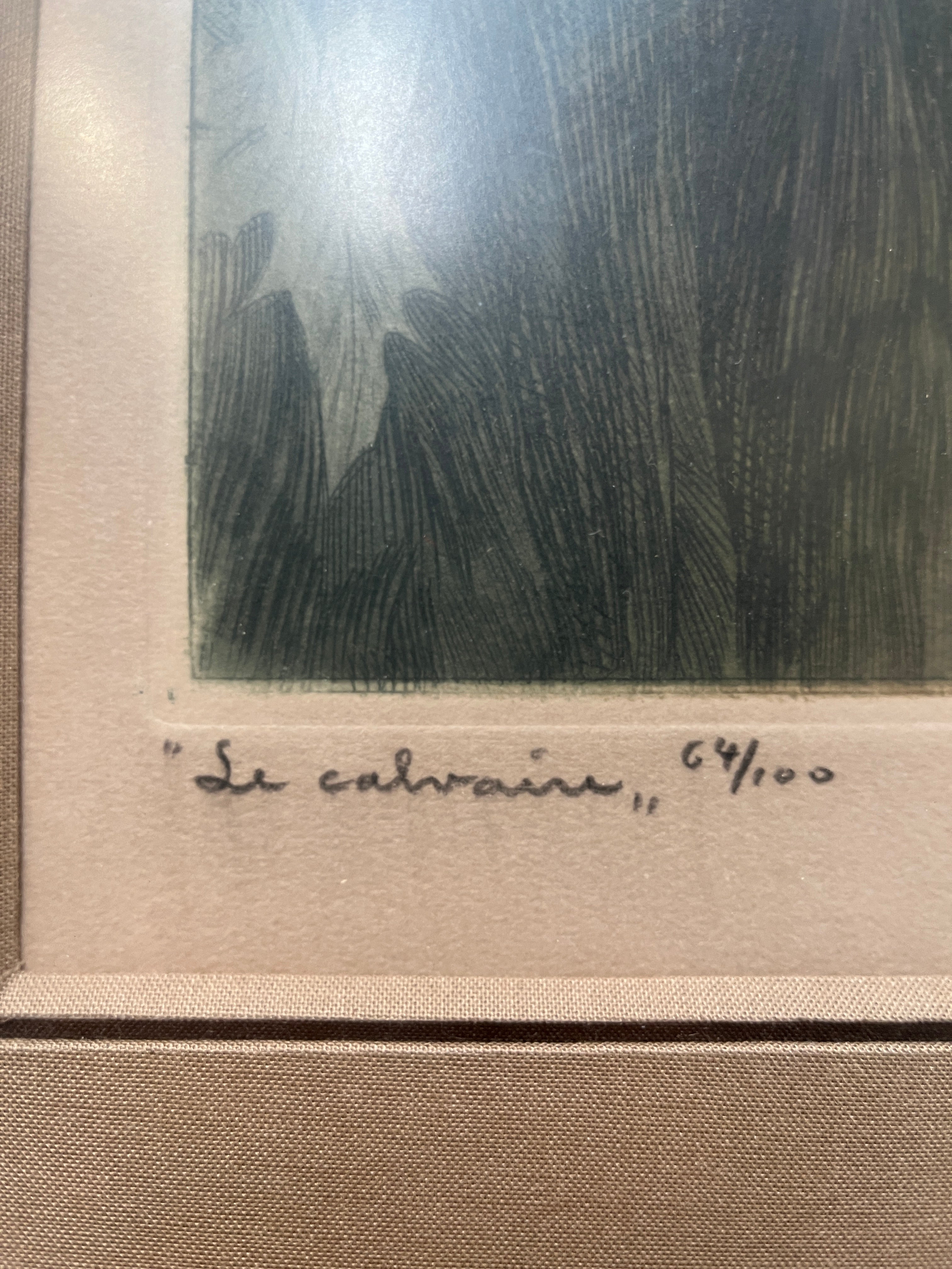 Gekleurde ets van Maurice Langaskens