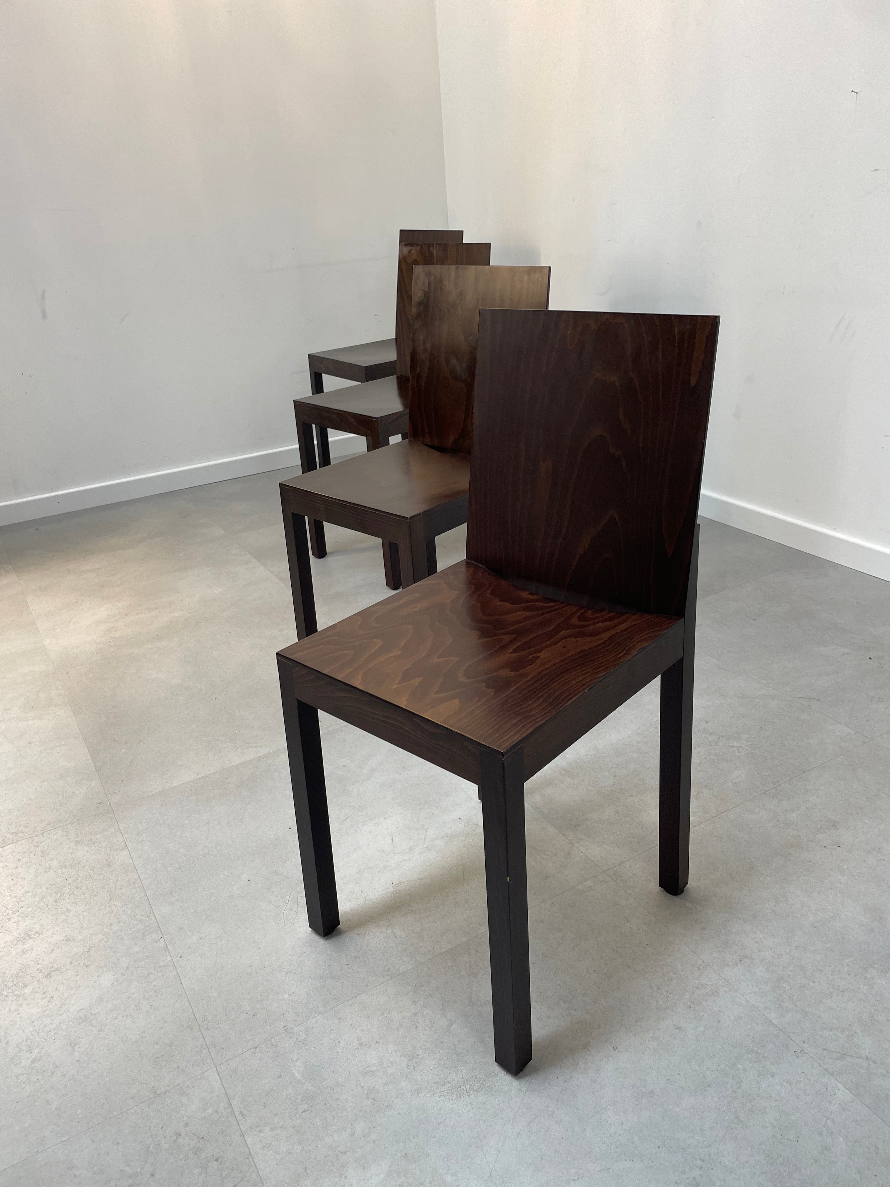 Set of four design chairs