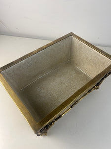 Box Porcelain with Bronze Bird Theme finish