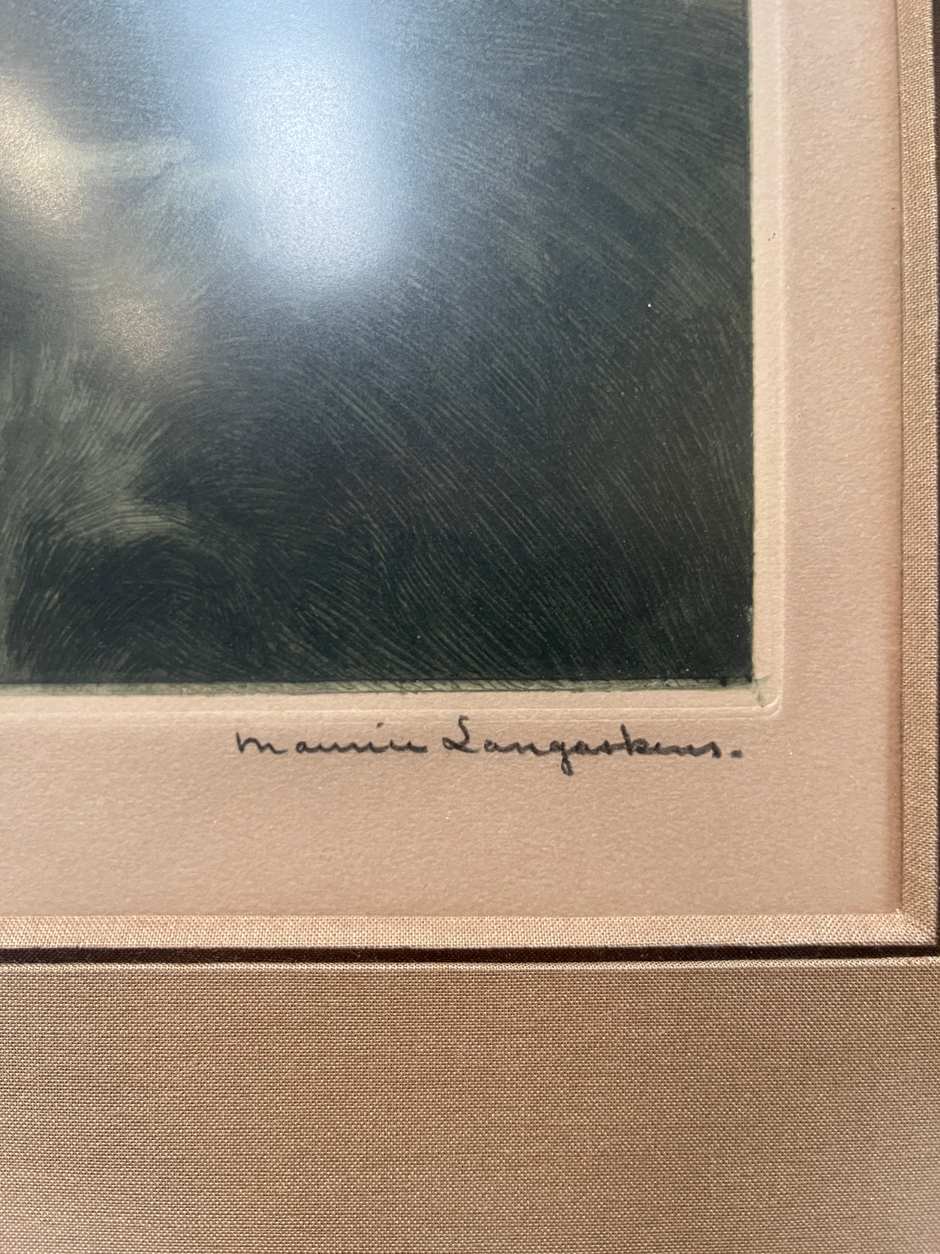 Gekleurde ets van Maurice Langaskens