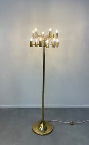 Vintage brass floorlamp 12 lights