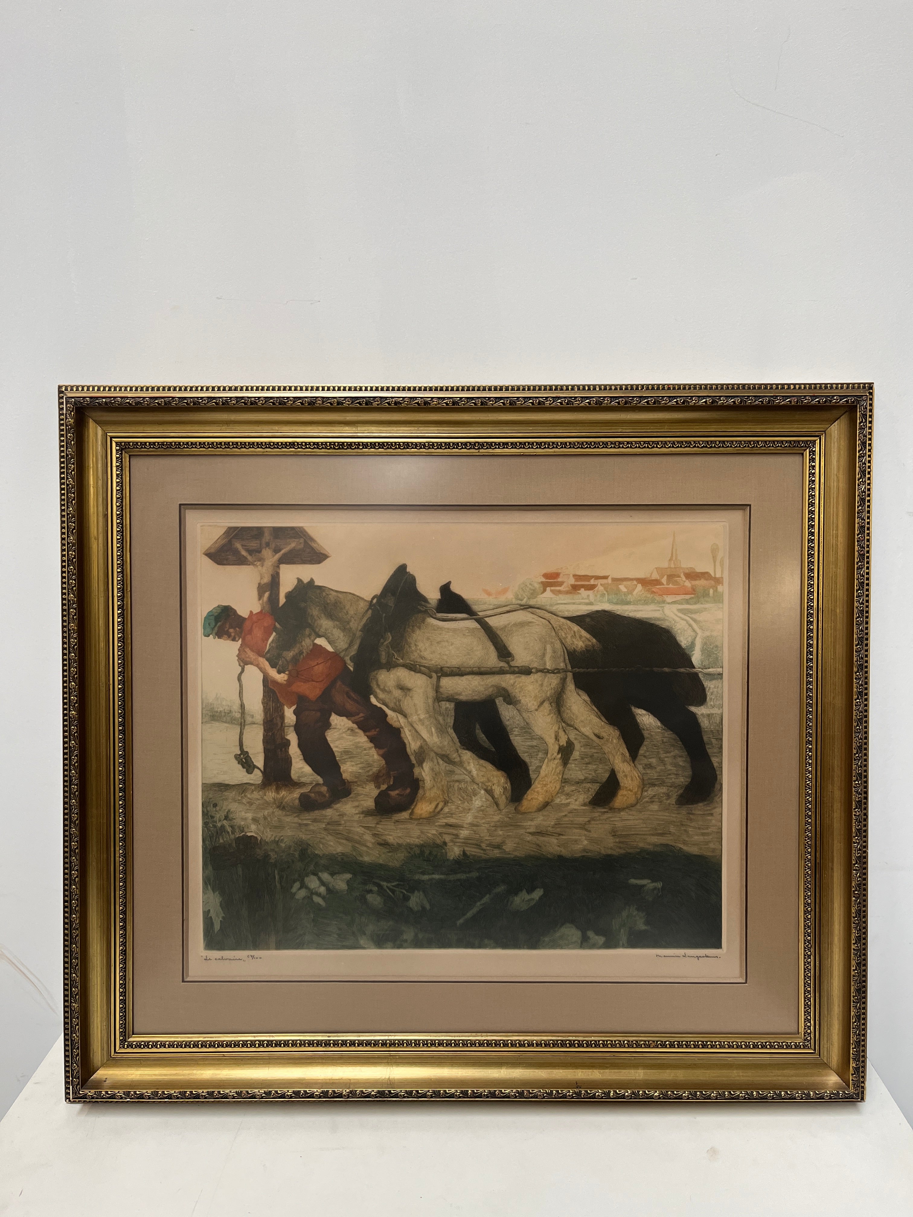 Colored Etching Maurice Langaskens