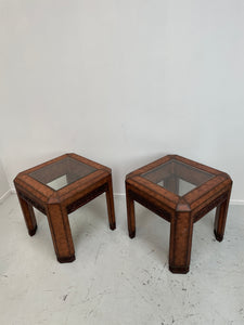 Pair of Leather Sidetables